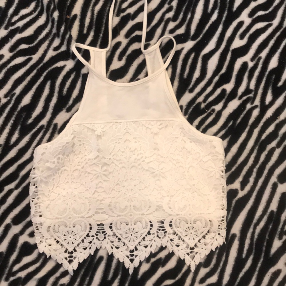 White crop top